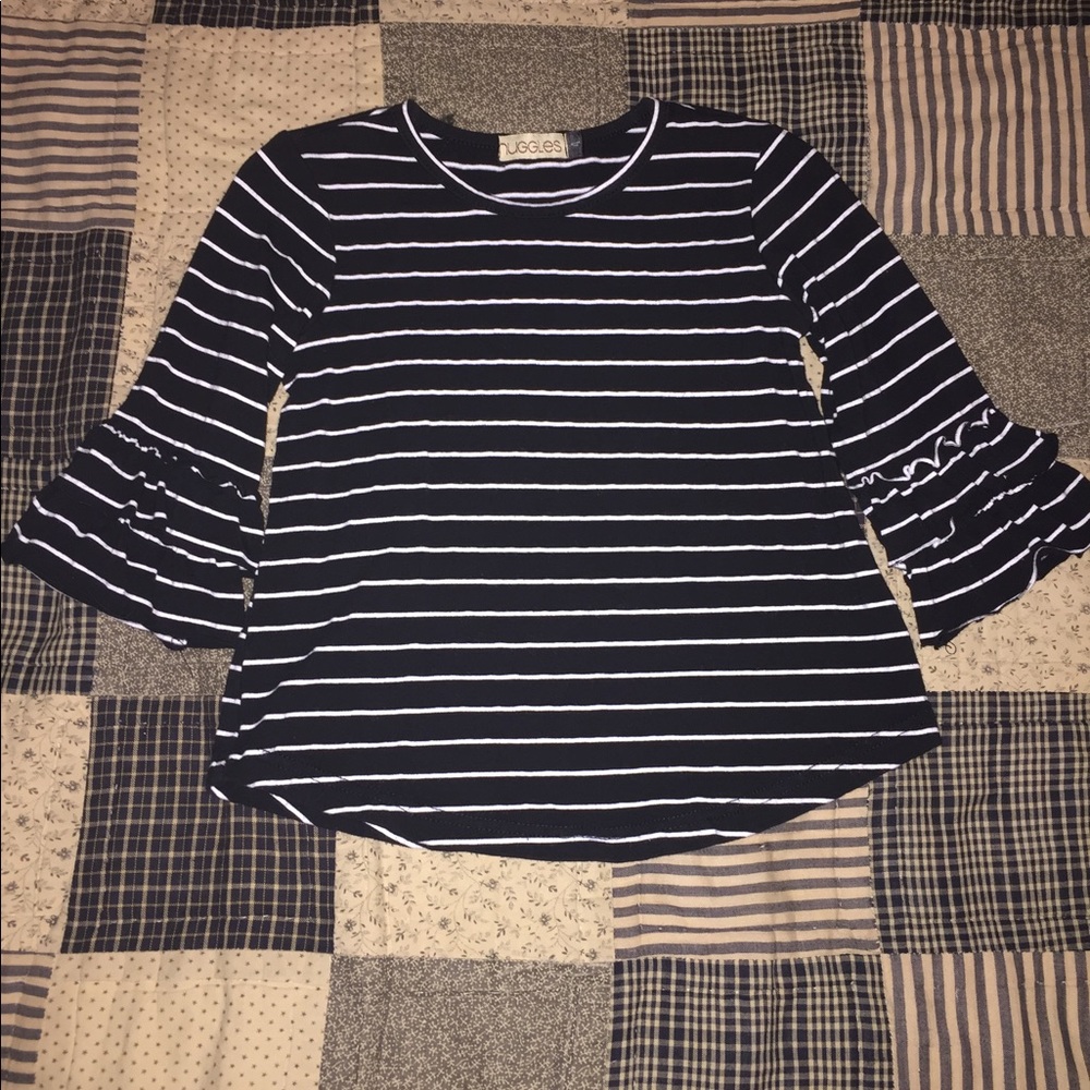 Girls Size 4 Nuggles Ruffle Sleeve Shirt